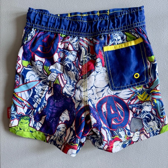 Disney Avengers Marvel Rash-guard & Trunk Swim Set | UPF 50+ | 3T - Picture 3 of 6